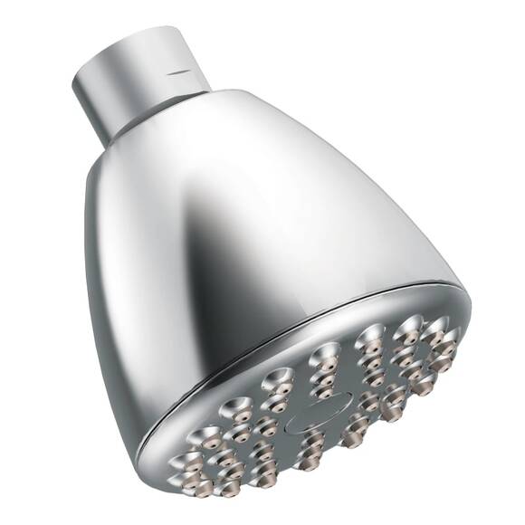 Wall Mount Single-Function Moen Baystone Chrome Round Showerhead NEW - Picture 1 of 5